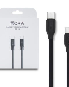 Cable Usb Tipo C A C, Carga Rápida 3A 1 metro 1HORA