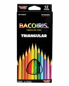 Caja colores 12 piezas BACOIRIS triangular
