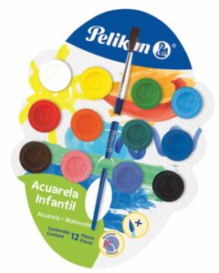 Acuarela Escolar con 12 Colores PELIKAN