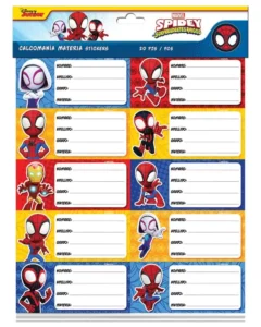 Etiquetas escolares materia / Stickers de personajes GRANMARK