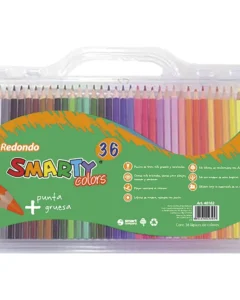Caja colores redondos 36 pz SMARTY