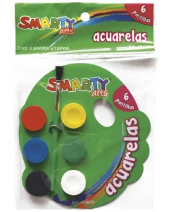 Acuarela Escolar con 6 Colores Smarty