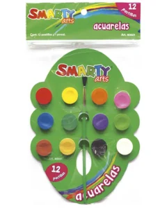 Acuarela Escolar con 12 Colores Smarty