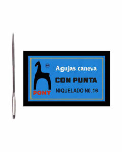 Aguja Caneva con punta niquelado #16 PONY