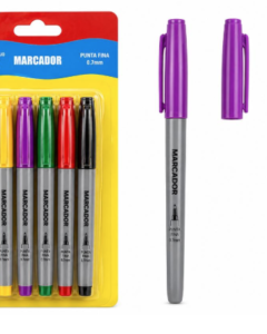 Plumones permanentes multicolores MIAODIAN 6pz