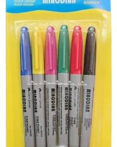 Plumones permanentes multicolores MIAODIAN 6pz
