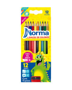 Caja colores redondos 12 piezas NORMA