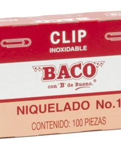 Clip inoxidable Niquelado No 1 BACO 2x$1