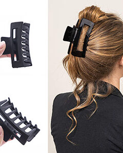 Pinzas para cabello negro brillante XH7844
