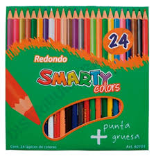 Caja colores redondos 24 pz SMARTY