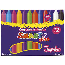 Caja crayones 12 piezas Jumbo SMARTY