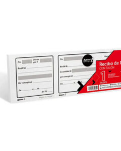 Recibo de dinero con talon 26×8.5 cm RAYTER