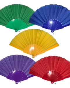Abanico Plastico Colores Tela Lisa