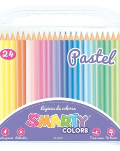 Lápices de Colores Pastel Redondos con 24 Piezas SMARTY