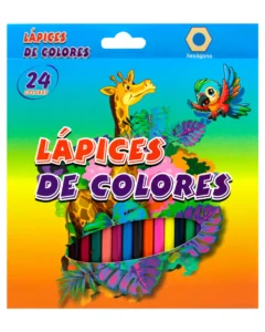 Lápices de colores hexagonales 24 piezas