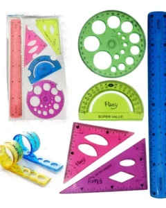 Juego de Geometría Flexible Multicolor 5 piezas