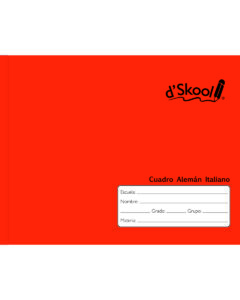Cuaderno Italiano d’Skool Cosido Cuadro Aleman C14 100 Hojas
