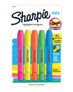 Resltadores Sharpie Gel Multicolor 5 Piezas