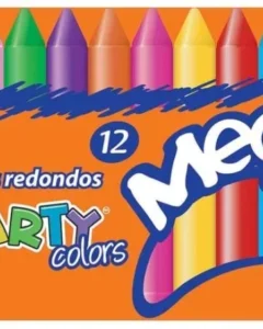 Crayón Escolar Redondo Mega con 12pz Smarty