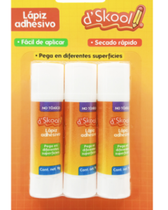 Lápiz Adhesivo d’Skool 3 Piezas