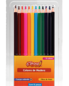 Lápices De Colores D’Skool 12 Piezas