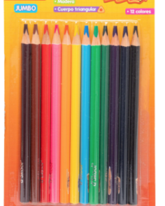 Lápices de Colores d’Skool Triangular Jumbo 12 Piezas