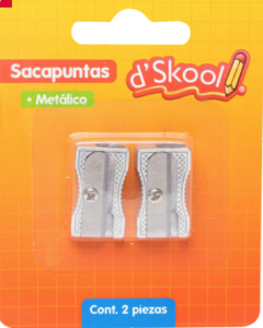 Sacapuntas Metálico d’Skool 2 Piezas