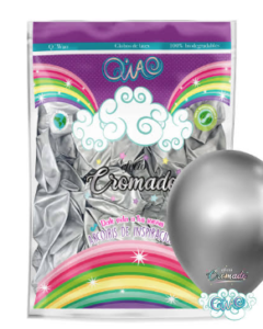 Globos Plata y Dorado Efecto Cromado 50pz