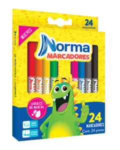 Marcadores Lavables Norma 24 Piezas