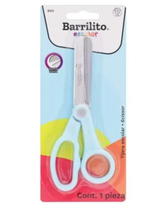 Tijera escolar punta roma Barrilito 5″