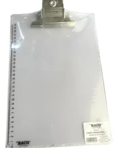Tabla Agarrapapel de plastico T/Carta BACO