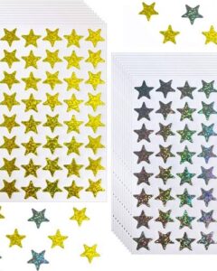 Etiquetas de estrellas escolares brillantes